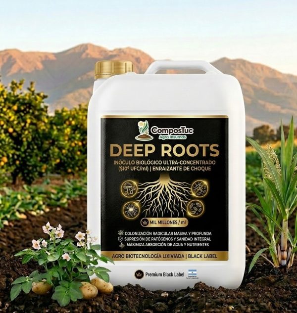 deep roots x 5 litros enraizante biológico.